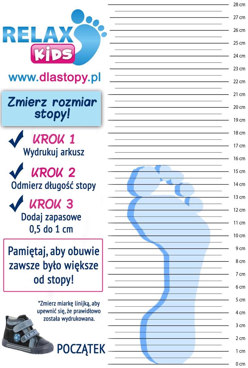 Rozmiar buta 19 w centymetrach